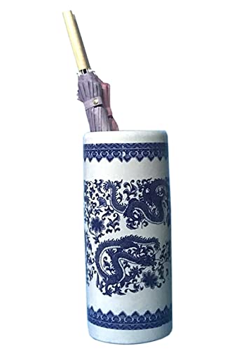 HALAHAI Schirmständer Keramik-Schirmständer, Schirmständer, Kunst-Schirmeimer Für Zuhause, Hotel, Restaurant, Einkaufszentrum, Regenschirmhalter Regenschirmständer (Size : 22 * 50cm) von HALAHAI