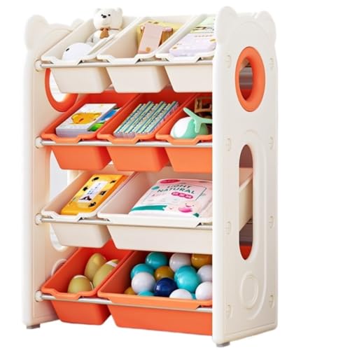 Spielzeugregal Spielzeug Organizer Spielzeug-Aufbewahrungsorganisatoren Aus Kunststoff Mit 10 Herausnehmbaren Behältern Für Das Wohnzimmer Im Spielzimmer Spielzeug Aufbewahrung Regal ( Color : A ) von HALAHAI