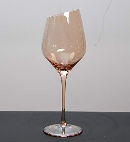 Weingläser Kristallglas 2er Set schräger Rand ideal für Rot- und Weißwein von HALAWAKA