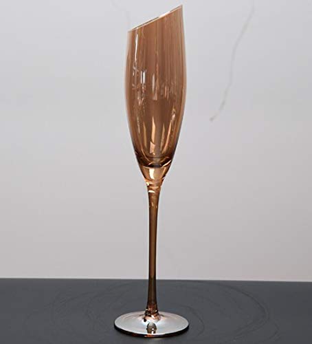 Kristallweingläser, 2 Stück, abgeschrägter Rand, ideal für Rot- und Weißwein von HALAWAKA