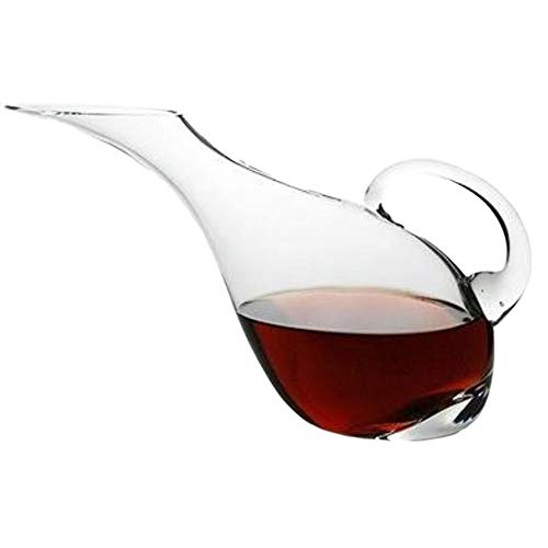 Weinkaraffe – 100% bleifrei Kippgriff Kristallglas Weinkaraffe mundgeblasen Rotweinkaraffe von HALAWAKA
