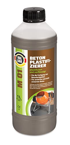 Betonverflüssiger 1L Plastifizierer Betonzusatzmittel Verzögerer Flüssiger Zusatzstoff Beton M01 von HALBAU