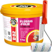Flüssigfolie Extreme Badabdichtung Dichtmembran Dichtfolie + Farbroller 10cm D02 - 4KG - Halbau von HALBAU