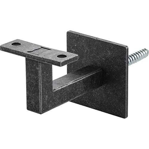 Halcö Handlaufträger mit Schraubbefestigung, Handlaufhalter Wandabstand 78 mm, Handlauf Halterung Stahl schwarz passiviert von HALCÖ