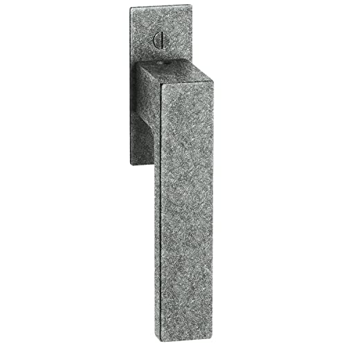 HALCÖ 0235.151.00.0.01 Fenstergriff Lech, sichtbar geschraubt auf Rosette, Eisen verzinkt schwarz, Silber HALCÖ 0235.151.00.0.01 Fenstergriff Lech, sichtbar geschraubt auf Rosette, Eisen verzinkt schwarz, Silber von HALCÖ