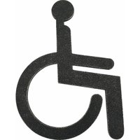 Wc Symbol zum kleben - Rollstuhl verzinkt Eisen patiniert schwarz - Halcö Wc Symbol zum kleben - Rollstuhl verzinkt Eisen patiniert schwarz - Halcö von HALCÖ