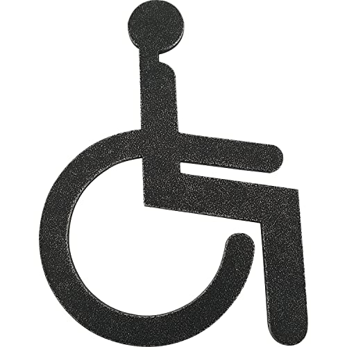 HALCÖ WC Schild Rollstuhl, Toiletten Symbol zum Kleben, Toilettenschild für Beeinträchtigte Eisen verzinkt patiniert von HALCÖ