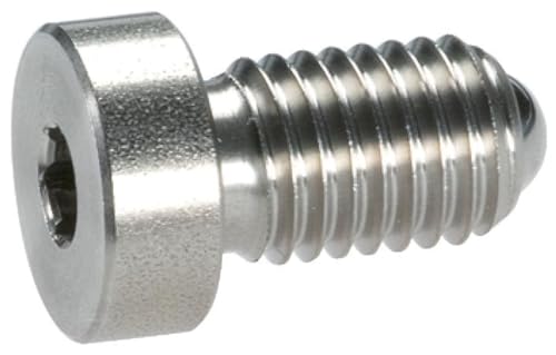 Federndes Druckstück, mit Kugel, Kopf und Innensechskant/rostfreier Stahl, Standard-Federkraft | d1=M6 | 22030.0942 von HALDER
