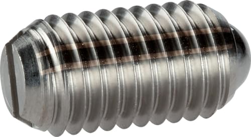 HALDER Federndes Druckstück, mit Kugel und Schlitz/rostfreier Stahl, verstärkte Federkraft | d1=M5 | 22050.0605 von HALDER