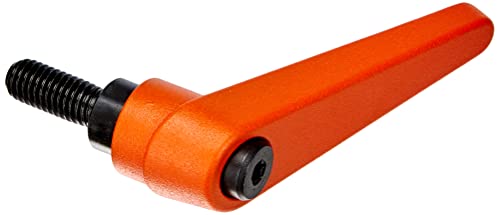 HALDER 24400.0341 Verstellbare Klemmhebel, Orange, d1=18 mm / d2=M8 / l1=20 mm von HALDER