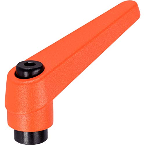 HALDER 24400.0421 Verstellbare Klemmhebel, Orange, d1=22 mm / d2=M10 von HALDER