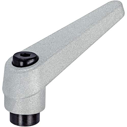 HALDER 24400.0513 Verstellbare Klemmhebel, Silber, d1=25 mm / d2=M10 von HALDER