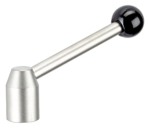 HALDER 24430.0248 Spannhebel/mit Innengewinde, Stahl, Matt, d1=32 mm / d2=M16 / Rostfreier Stahl von HALDER
