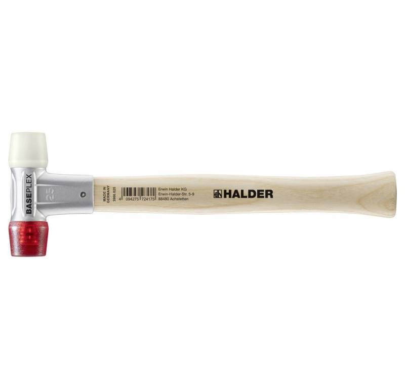 HALDER Hammer Halder BASEPLEX 3968.025 Schonhammer ergonomischer Griff, hart 215 g 2 von HALDER