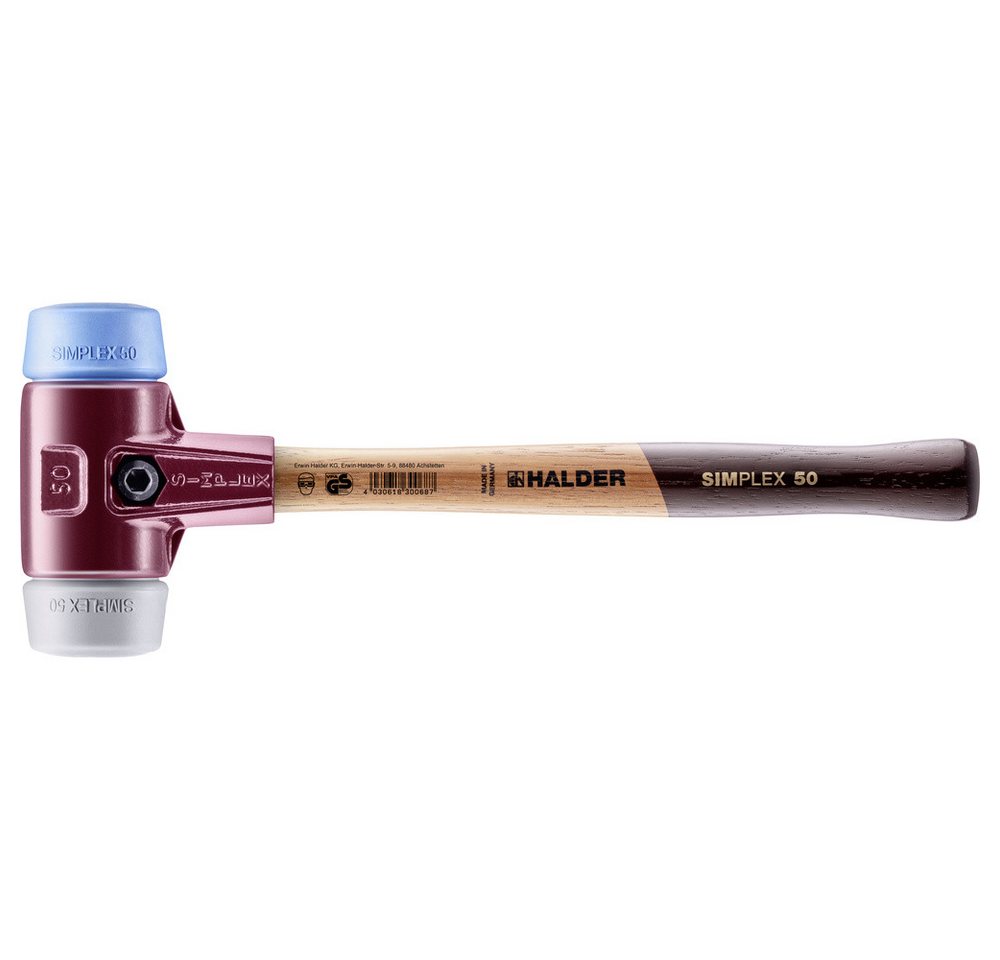 HALDER Hammer Halder SIMPLEX 3013.050 Schonhammer ergonomischer Griff, mittelhart, w HALDER Hammer Halder SIMPLEX 3013.050 Schonhammer ergonomischer Griff, mittelhart, w von HALDER