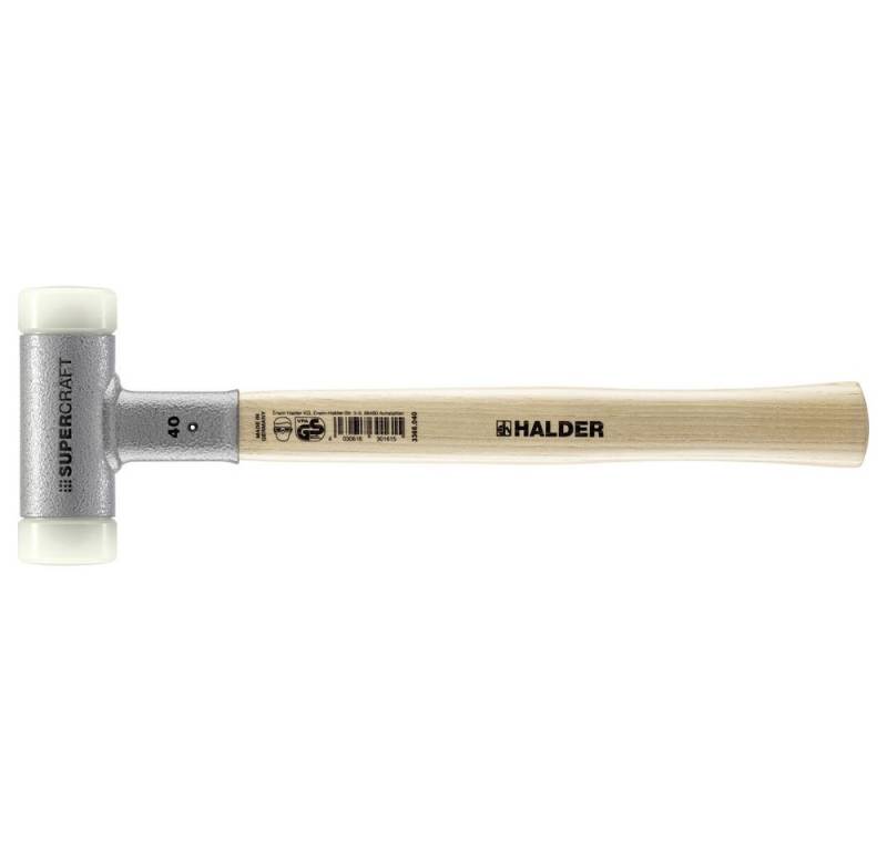 HALDER Hammer Halder SUPERCRAFT 3366.040 Schonhammer ergonomischer Griff, hart, rück von HALDER