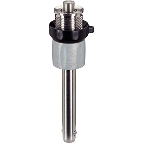 Kugelsperrbolzen, selbstsichernd, mit verstellbarem Griff | d1=12 mm / l1 von=30 mm / l1 bis=40 mm / Rostfreier Stahl 1.4305 | 22370.0638 von HALDER