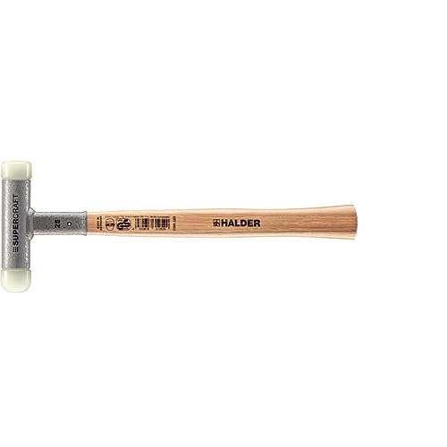 HALDER SUPERCRAFT-Schonhammer, mit schwingungsdämpfendem, ergonomisch geformtem und lackiertem Hickorystiel und abgerundetem Einsatz | D=25 mm | 3366.225 von HALDER