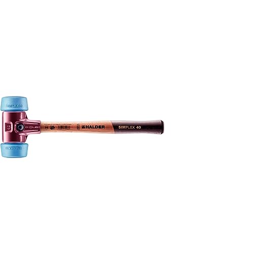 Simplex Schonhammer, 50:40, TPE-soft; mit Tempergussgehäuse und hochwertigem Holzstiel | D=50 mm | 3001.051 von HALDER
