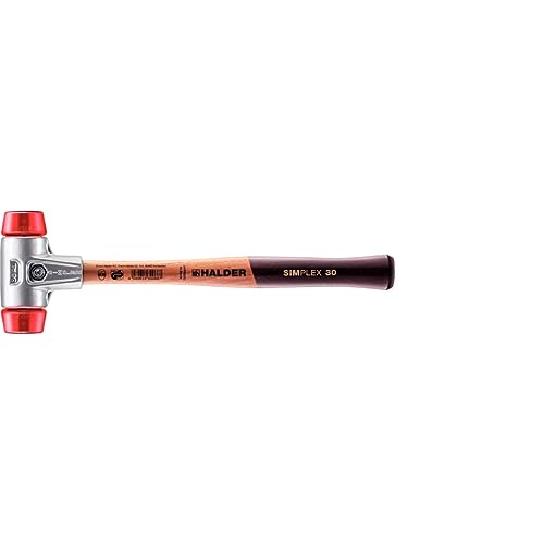 Simplex Schonhammer, Plastik; mit Aluminiumgehäuse und hochwertigem Holzstiel | D=30 mm | 3106.030 von HALDER