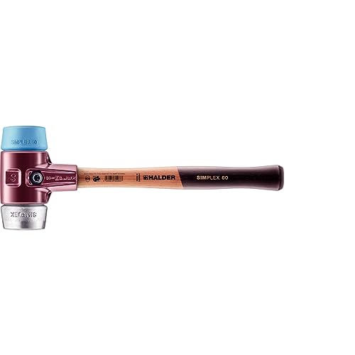 Simplex Schonhammer, TPE-soft / Weichmetall; mit Tempergussgehäuse und hochwertigem Holzstiel | D=60 mm | 3019.060 von HALDER