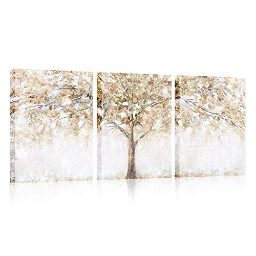 3 Panels Mit Rahmen Baum Leinwand Bilder Kunstdrucke Leinwand Malerei Poster Bild auf Leinwand Wandbilder Heimbüro Wohnzimmer Schlafzimmer Dekorationen Bereit zum Aufhängen 120x60cm (16"x24"x3pcs) von HALFLEMART