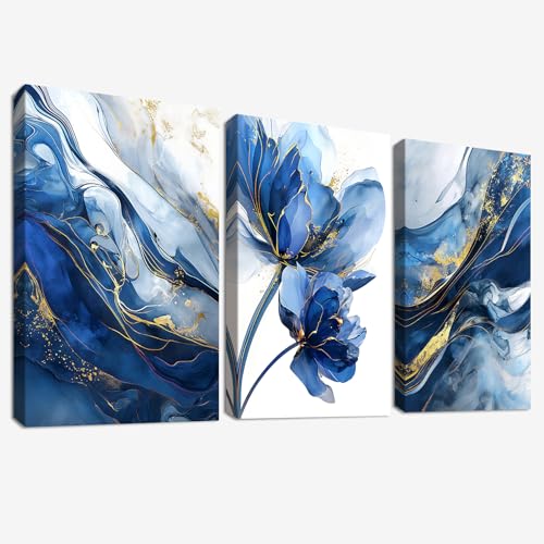 3Pcs Aquarell Gold Blau Lotusblume Mit Rahmen Leinwand Bilder Abstrakt Marineblau Marmor Bild auf Leinwand Malerei Wandbilder Wandposter Wohnzimmer Schlafzimmer Badezimmer Wanddeko 30x40cm x3pcs 3Pcs Aquarell Gold Blau Lotusblume Mit Rahmen Leinwand Bilder Abstrakt Marineblau Marmor Bild auf Leinwand Malerei Wandbilder Wandposter Wohnzimmer Schlafzimmer Badezimmer Wanddeko 30x40cm x3pcs von HALFLEMART