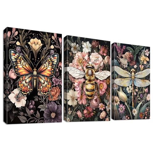 3Pcs Dunkelgrüne Libelle Blumen Leinwand Bilder Mit Rahmen Gothic Schmetterling Bilder auf Leinwandbilder Malerei Hochschule Biene Wandbilder Wohnzimmer Schlafzimmer Badezimmer Wanddeko 50x70cm x3pcs 3Pcs Dunkelgrüne Libelle Blumen Leinwand Bilder Mit Rahmen Gothic Schmetterling Bilder auf Leinwandbilder Malerei Hochschule Biene Wandbilder Wohnzimmer Schlafzimmer Badezimmer Wanddeko 50x70cm x3pcs von HALFLEMART