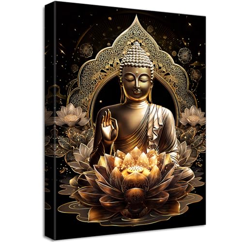 Bronze Buddha Statue Leinwand Bilder Mit Rahmen Lotusblumen Bild Zen Spa Buddhismus Gebet Wandbilder Kunstdruck auf Leinwand Malerei Wohnzimmer Korridor Schlafzimmer Badezimmer Wanddekor 30x40cm Bronze Buddha Statue Leinwand Bilder Mit Rahmen Lotusblumen Bild Zen Spa Buddhismus Gebet Wandbilder Kunstdruck auf Leinwand Malerei Wohnzimmer Korridor Schlafzimmer Badezimmer Wanddekor 30x40cm von HALFLEMART