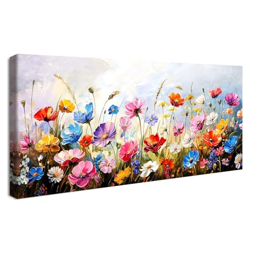 Mit Rahmen Groß Leinwand Bilder Blauer Himmel Gänseblümchen Blumen Leinwandbilder Bunte Blume Meer Bilder auf Leinwand Malerei Bild Wandbilder Wohnzimmer Schlafzimmer Wanddekoration 50x120cm Mit Rahmen Groß Leinwand Bilder Blauer Himmel Gänseblümchen Blumen Leinwandbilder Bunte Blume Meer Bilder auf Leinwand Malerei Bild Wandbilder Wohnzimmer Schlafzimmer Wanddekoration 50x120cm von HALFLEMART
