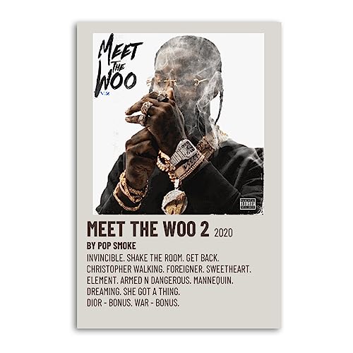 HALFRYTA Meet Poster Woo 2 Smoke Music Album Cover Leinwand Kunst Poster und Wandkunst Bild Druck Modern Familie Schlafzimmer Dekor Poster 30 x 45 cm von HALFRYTA