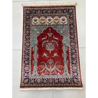 Handgemachte Feine Reine Natürliche Seide Ketke Gebet Teppich.exklusive Qualität, Form. Doppelt Geknotet(Millionen Knoten Psqm2, 9x2, 0 Füße Handgemachte Feine Reine Natürliche Seide Ketke Gebet Teppich.exklusive Qualität, Form. Doppelt Geknotet(Millionen Knoten Psqm2, 9x2, 0 Füße von HALICIMUHAMMED