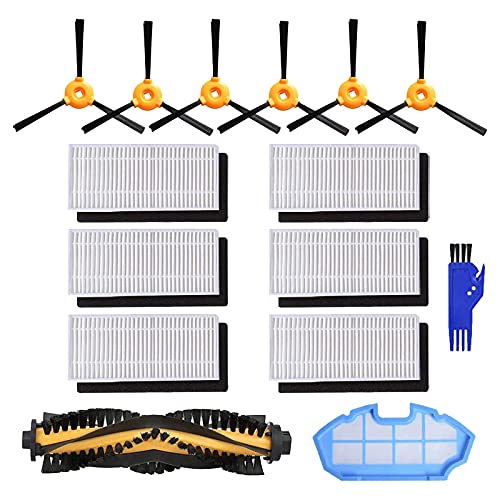 Zubehör für Ecovacs DEEBOT N79 N79S Yeedi K600 K700 Staubsauger Roboter Filter Bürste Ersatzteile (15 Stück) von HALIEVE