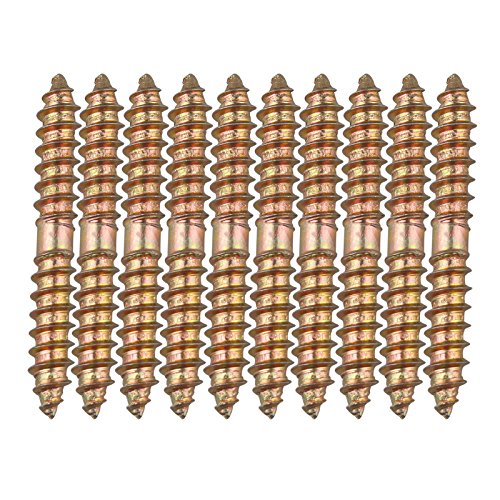 HALJIA 10 Stück M6 x 50 mm Beiden Enden Holz to Holz chrauben Blechschrauben Gewinde Schrauben für Möbel Befestigung Dübel HALJIA 10 Stück M6 x 50 mm Beiden Enden Holz to Holz chrauben Blechschrauben Gewinde Schrauben für Möbel Befestigung Dübel von HALJIA