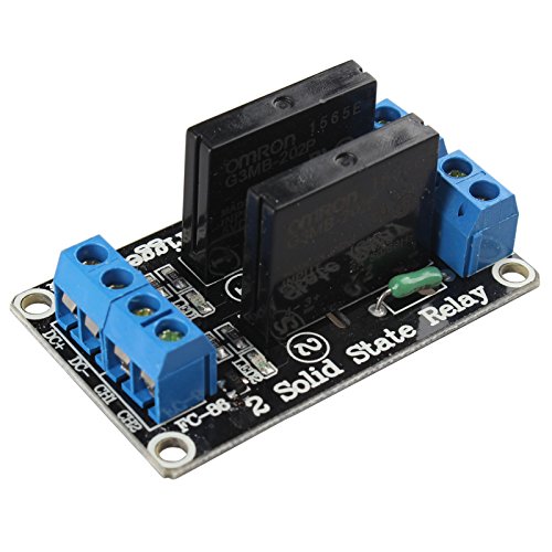 HALJIA 2-Kanal-5V-Halbleiter-Relais-Modul mit resistiver Sicherung Kompatibel mit Arduino Uno Duemilanove 1280 Raspberry Pi ARM DSP PIC HALJIA 2-Kanal-5V-Halbleiter-Relais-Modul mit resistiver Sicherung Kompatibel mit Arduino Uno Duemilanove 1280 Raspberry Pi ARM DSP PIC von HALJIA