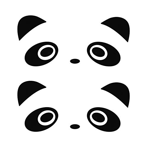 HALJIA 2 STÜCK Autoaufkleber Lustiger Panda Augen Auto Doorknob Vinyl Aufkleber Graphics Netter Rückspiegel für Autolenker Reflektierende von HALJIA