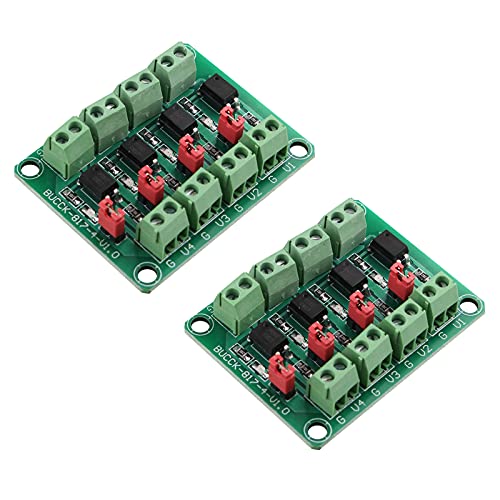 HALJIA 2 Stücke PC817 4-Kanal Optokoppler Isolation Board Spannungskonverter Adapter Modul 3,6-30V Treiber Photoelektrisch Isoliertes Modul PC 817 HALJIA 2 Stücke PC817 4-Kanal Optokoppler Isolation Board Spannungskonverter Adapter Modul 3,6-30V Treiber Photoelektrisch Isoliertes Modul PC 817 von HALJIA