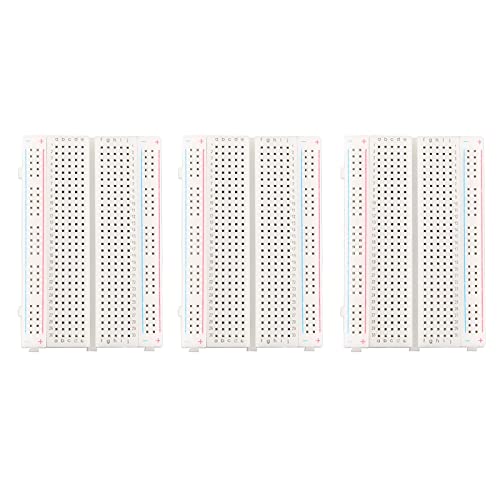 HALJIA 3 Stück 400 Pin Breadboard 4 Stromschienen für Arduino Jumper Kabel, 400 Pin Solderless Breadboard für Arduino Proto Shield Distribution Verbindungsblöcke HALJIA 3 Stück 400 Pin Breadboard 4 Stromschienen für Arduino Jumper Kabel, 400 Pin Solderless Breadboard für Arduino Proto Shield Distribution Verbindungsblöcke von HALJIA