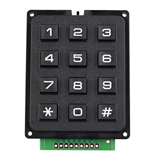 HALJIA 4 x 3 Matrix Array 12 Switch Tastatur Modul 12 Key MCU Membran Switch Keypad kompatibel mit Arduino HALJIA 4 x 3 Matrix Array 12 Switch Tastatur Modul 12 Key MCU Membran Switch Keypad kompatibel mit Arduino von HALJIA