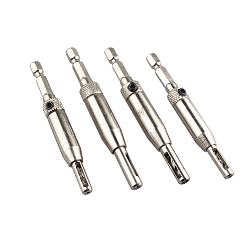 HALJIA 4pcs selbst zentrierende Scharnier Bohrer Set für Tür Kabinett Pilot Löcher HSS Hex Recess 5/64 '', 7/64 '', 9/64 ', 11/64' 'carpentters Möbelhersteller von HALJIA