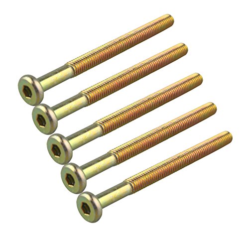 HALJIA 5 Stück M6 x 75 mm Möbelschraube Kinderbettschraube Flachkopf-schrauben von HALJIA