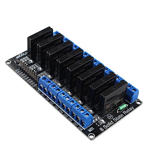 HALJIA 5V 8-Kanal Solid State Relay Low Level Trigger Modul Board für Arduino ARM DSP PIC mit resistiver Sicherung HALJIA 5V 8-Kanal Solid State Relay Low Level Trigger Modul Board für Arduino ARM DSP PIC mit resistiver Sicherung von HALJIA