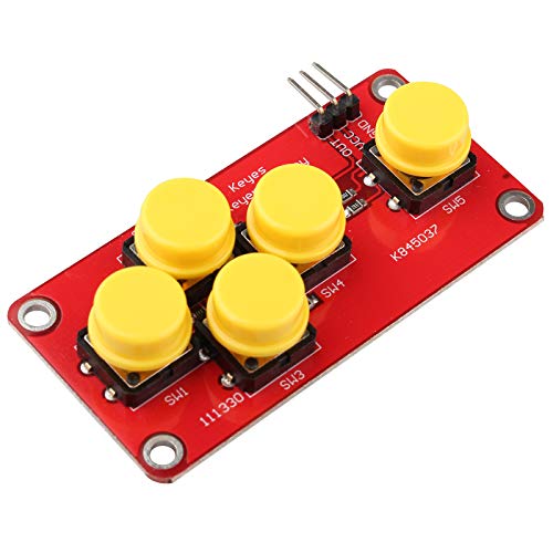 HALJIA AD Tastatur Simulieren elektronische Bausteine, 5 Tasten, Modul Analog-Taste Kompatibel mit Arduino Sensor Expansion Board HALJIA AD Tastatur Simulieren elektronische Bausteine, 5 Tasten, Modul Analog-Taste Kompatibel mit Arduino Sensor Expansion Board von HALJIA