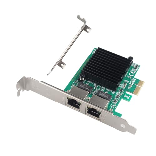 HALJIA PCIE Network Card Motherboard for Intel RT8111F Chip 1Gb Converged Network Adapter Card Ethernet PCI Express 2.0 X1 Dual RJ45 Copper Ports Expansion Card for Windows Server Linux HALJIA PCIE Network Card Motherboard for Intel RT8111F Chip 1Gb Converged Network Adapter Card Ethernet PCI Express 2.0 X1 Dual RJ45 Copper Ports Expansion Card for Windows Server Linux von HALJIA