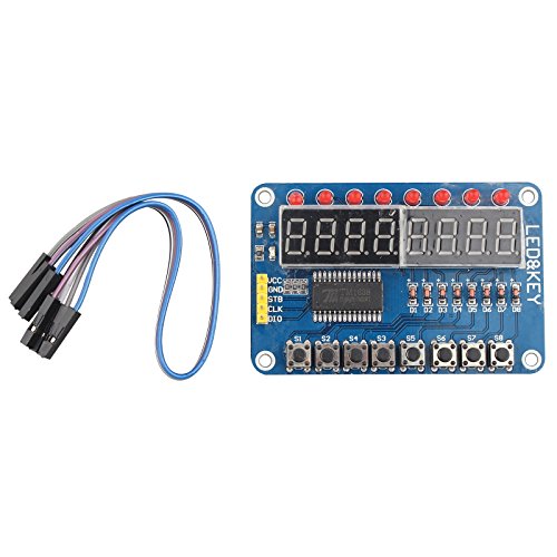 HALJIA TM1638 Digital LED Display Modul 8-Bit LED Digital Tube 8 Schlüssel Kompatibel mit AVR Arduino ARM HALJIA TM1638 Digital LED Display Modul 8-Bit LED Digital Tube 8 Schlüssel Kompatibel mit AVR Arduino ARM von HALJIA