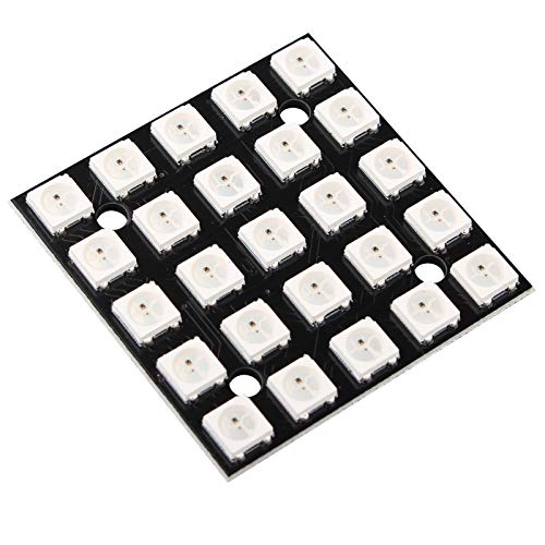 HALJIA WS2812B 25-Bit 5 * 5-Farb Treiber 5050 RGB-LED-Lampenfeld RGB-Lichtquellen Modul Platine Kompatibel mit Arduino DIY Kit von HALJIA