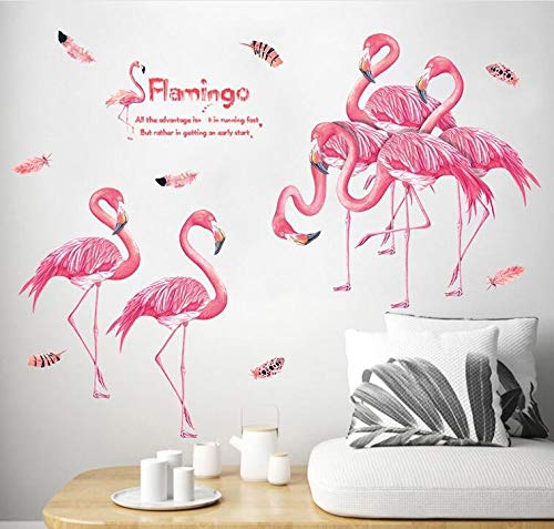 HALLOBO® Wandtattoo Vogel Vögel Flamingo Birds XXL Wandsticker Aufkleber Kinderzimmer Wohnzimmer Schlafzimmer Esszimmer von HALLOBO