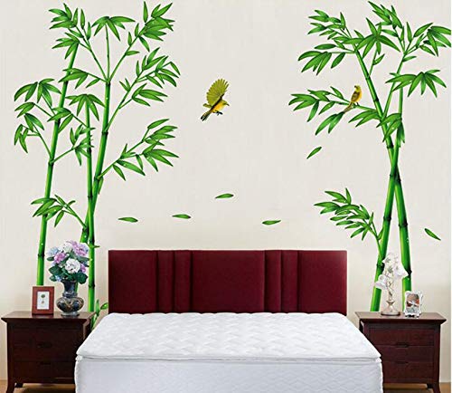 HALLOBO® Wandtattoo XXL Grün Bambus Bamboo Wandaufkleber Wandsticker Wall Sticker Wohnzimmer Schlafzimmer Deko von HALLOBO