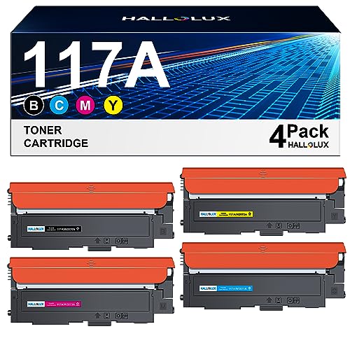 117A Toner Set 117A Kompatibel für HP 117A für Toner HP Color Laser MFP 179fwg MFP 178nwg 179fnw 178nw 179 178 Laser 150a 150nw 150w W2070A W2071A W2072A W2073A (1 Schwarz, 1 Cyan, 1 Magenta, 1 Gelb) von HALLOLUX