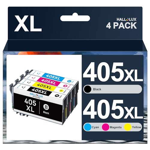 405XL Tinte Kompatibel für Epson 405XL Druckerpatronen für Epson Workforce Pro WF-3820DWF WF-3825DWF WF-4820DWF WF-4825DWF WF-4830DTWF WF-7830DTWF WF-7835DTWF WF-7840DTWF von HALLOLUX